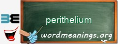 WordMeaning blackboard for perithelium